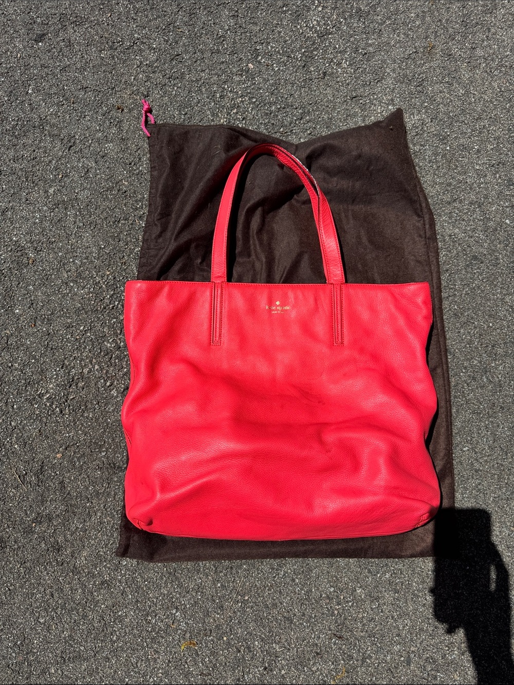 kate spade Bright Red Leather Tote